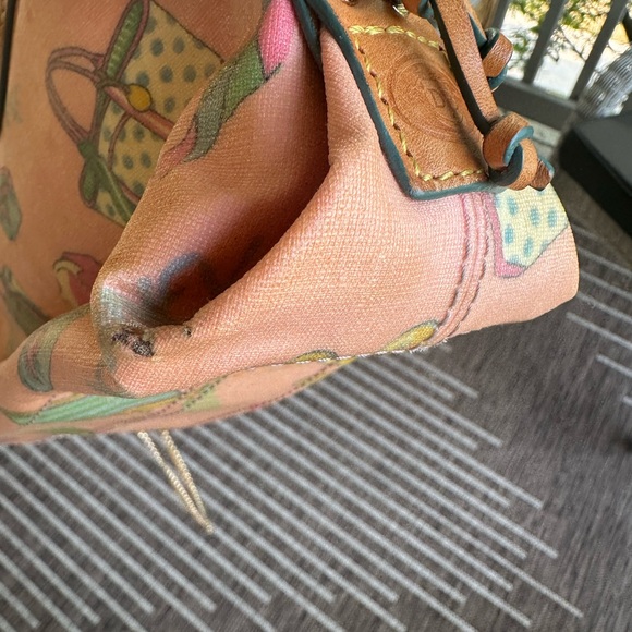 Vintage Dooney & Bourke Summer Mini Slouch Handbag Summer Design - Picture 11 of 13